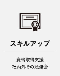 スキルアップ：資格取得支援・社内外での勉強会